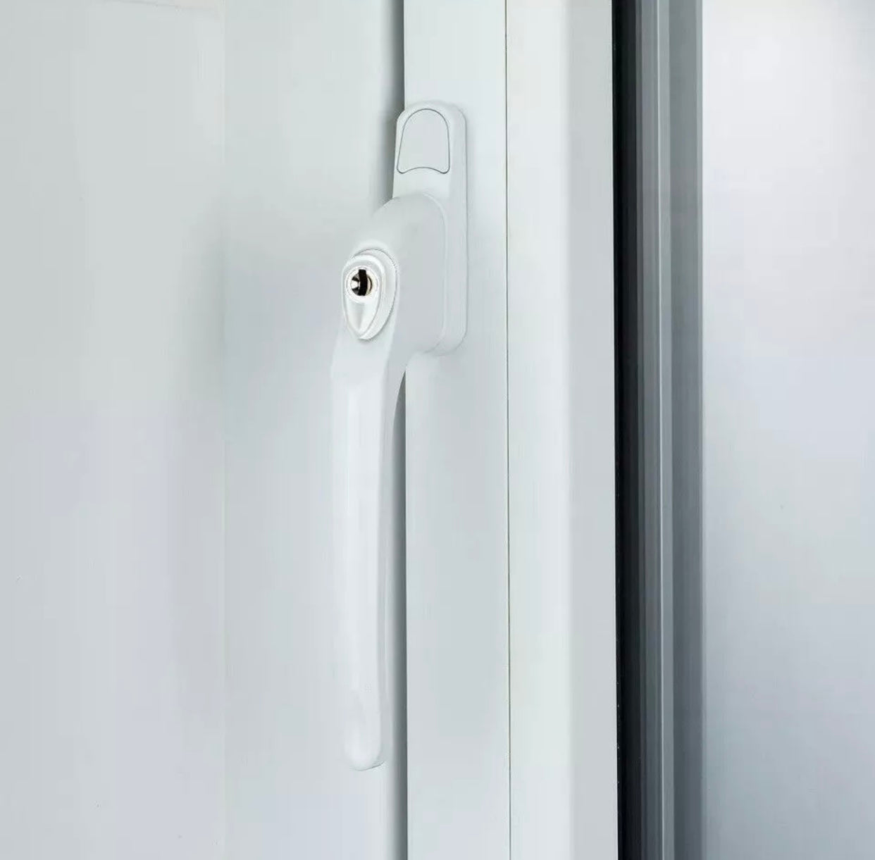 uPVC Universal Window Handle Inline Locking Espag Double Glazing White