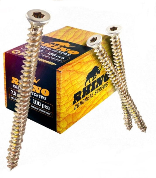 Concrete Screws Window Door Frame Upvc Wood Stone Brick 100pcs
