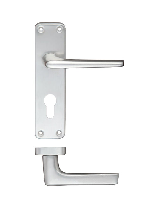 ZOO Contract Aluminium Door Handle Lever on Backplate