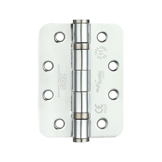 Radius Ball Bearing Door Hinges 4 Inch Fire Doors Grade 11 PAIR With Screws
