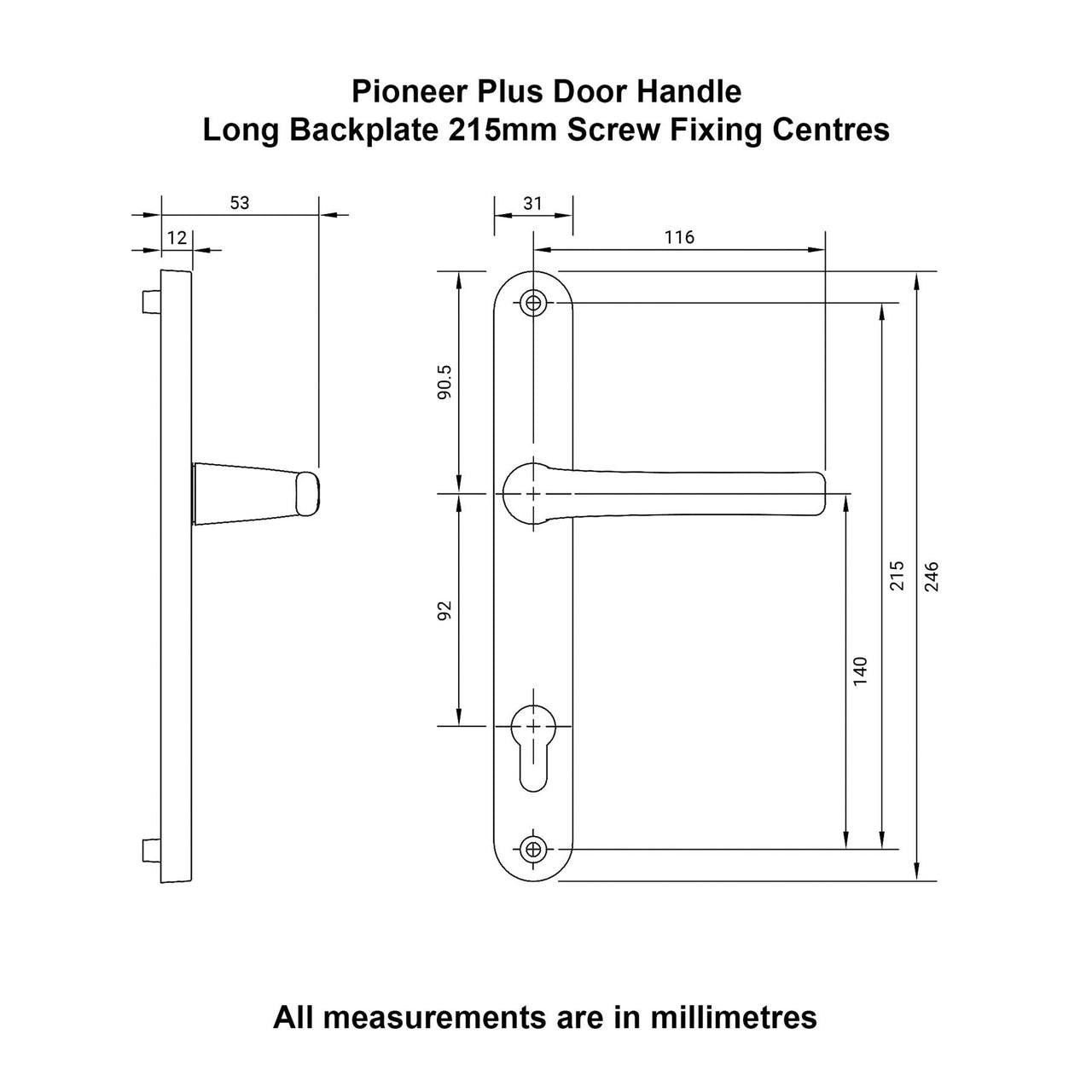 UPVC Door Handle White Sprung Pair Lever 92mm PZ Double Glazing 122mm and 215mm Fixings