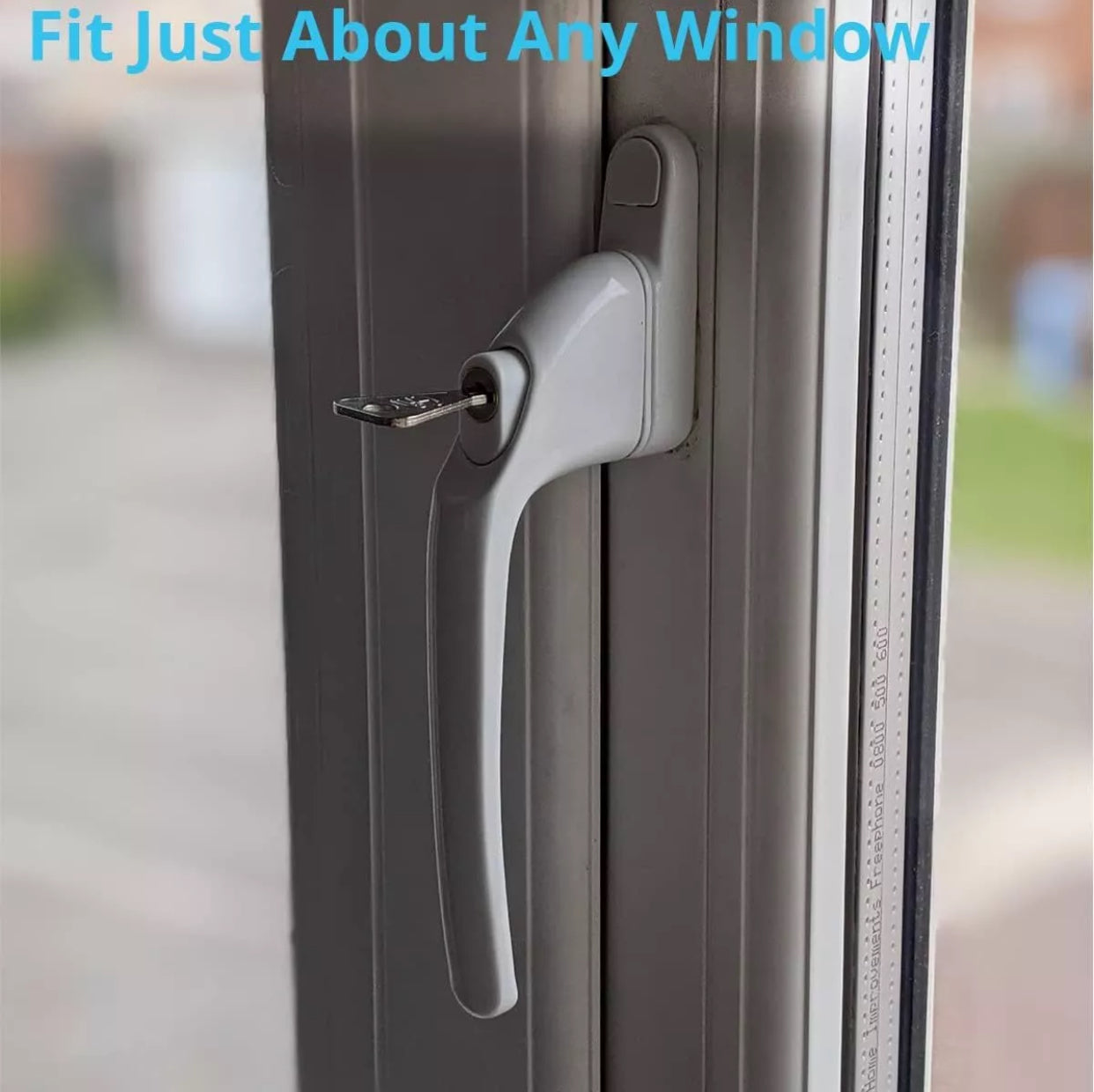 uPVC Universal Window Handle Inline Locking Espag Double Glazing White