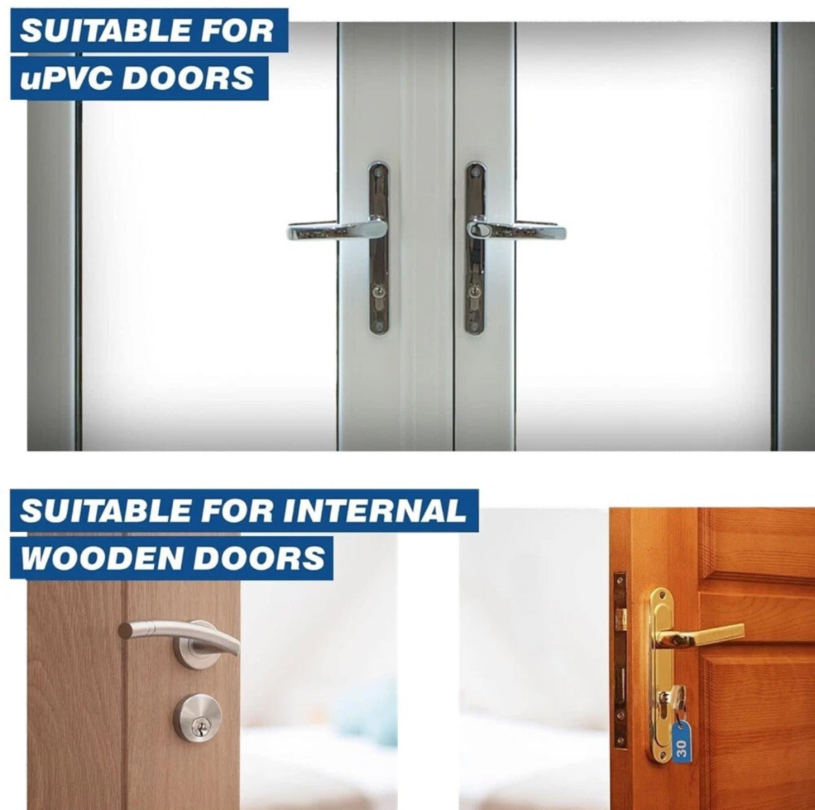 ALU Thumb Turn 80/90/100mm Euro Cylinder Lock With 3 Keys
