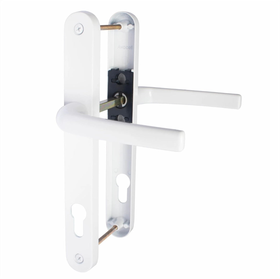 UPVC Door Handle White Sprung Pair Lever 92mm PZ Double Glazing 122mm and 215mm Fixings
