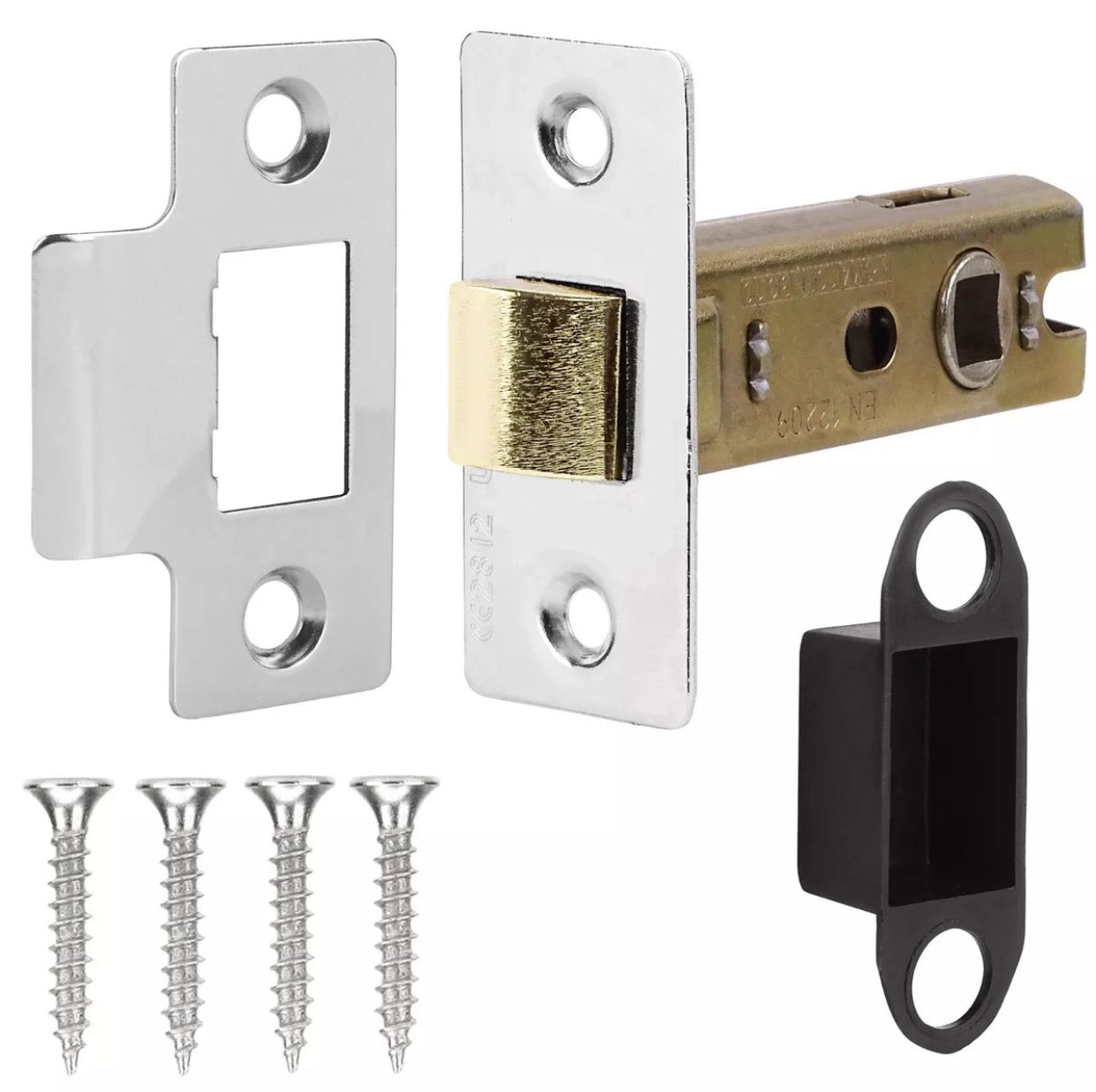 Consort 2.5" Tubular Latch Polished Chrome Bolt Fire Rated CTL25