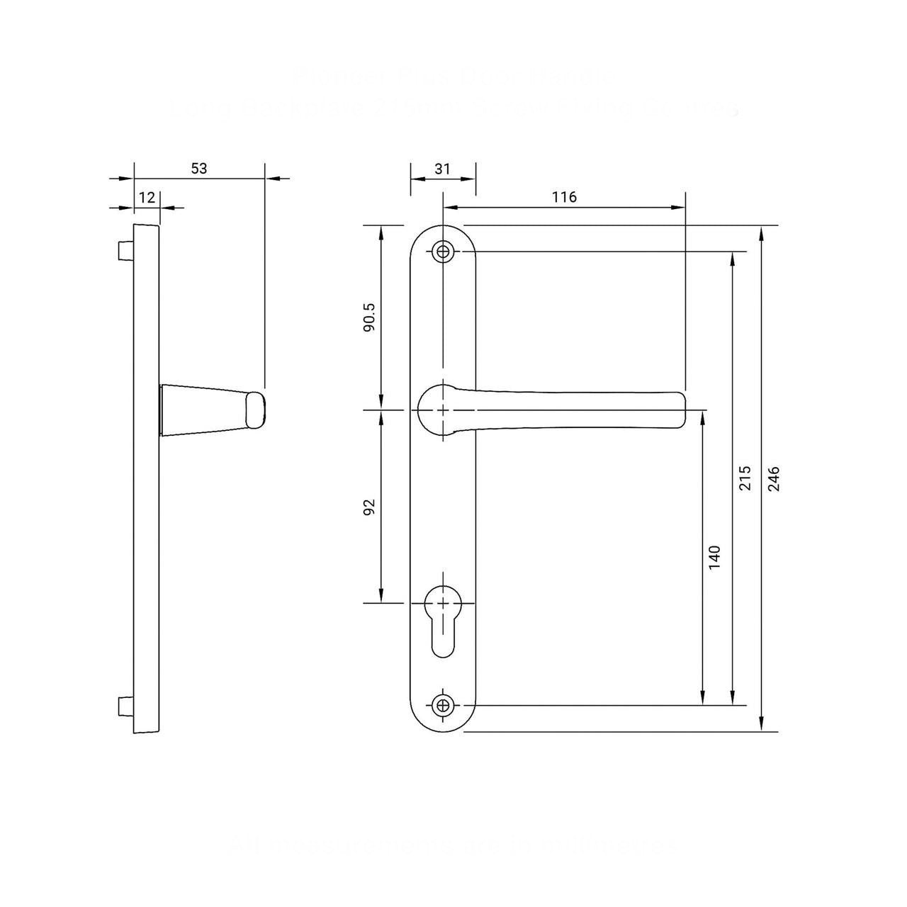 UPVC Door Handle White Sprung Pair Lever 92mm PZ Double Glazing 122mm and 215mm Fixings