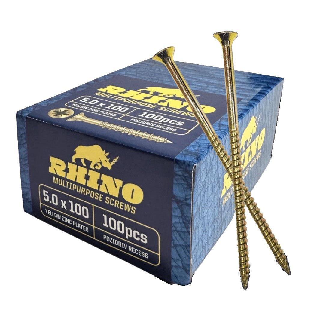 Multipurpose Wood Screws Pozi Countersunk Yzp 100pcs